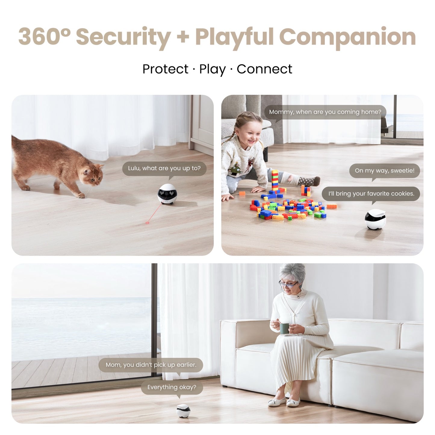 EBO Air 2 Smart Pet Robot | 2K Camera | App-Controlled | Auto Patrol | Laser Play